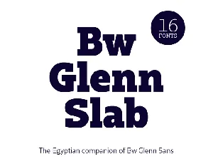 Bw Glenn Slab Family font