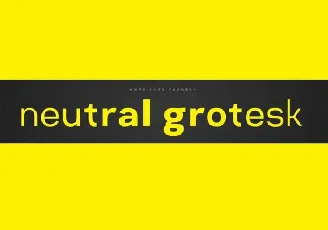 Neutral Grotesk Family font