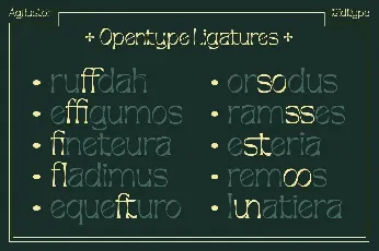 Agfiustor Free font