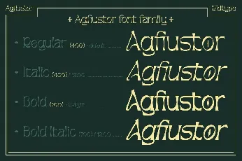 Agfiustor Free font