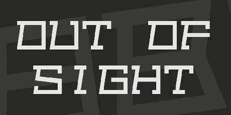 Out of sight font