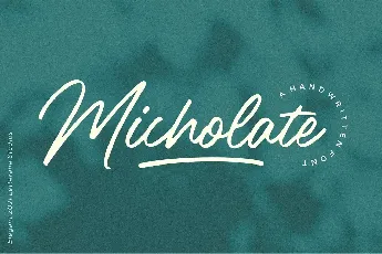 Micholate Handwritten font