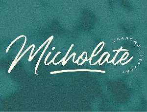 Micholate Handwritten font