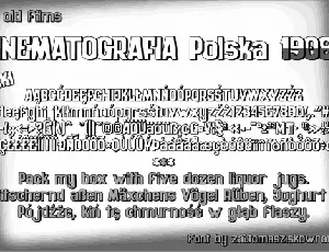 Kinematografia Polska 1908 font