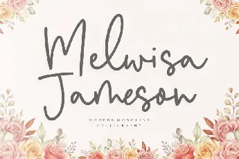 Melwisa Jameson Monoline Calligraphy font