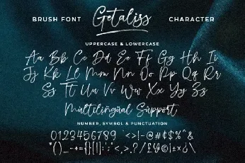 Getaliss Brush font