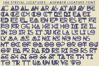 Asember Ligature font