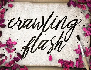 Crawling Flash Script Free font