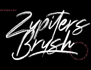 Zupiters Brush font