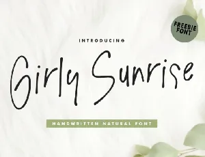 Girly Sunrise font