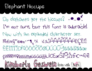 Elephant Hiccups font