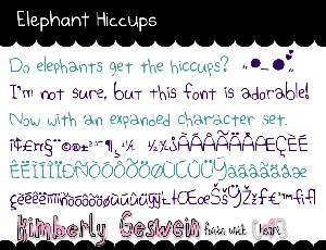 Elephant Hiccups font