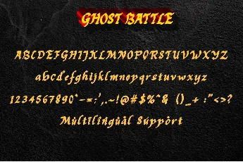 Ghost Battle Personal font