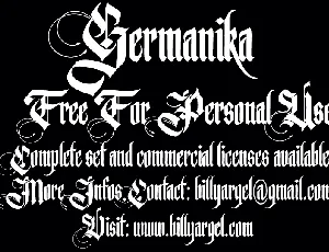 Germanika Personal Use font