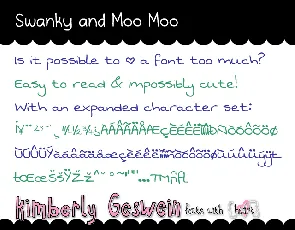 Swanky and Moo Moo font