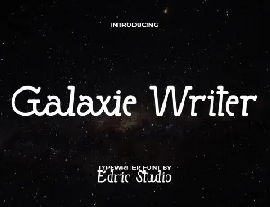 Galaxie Writer font