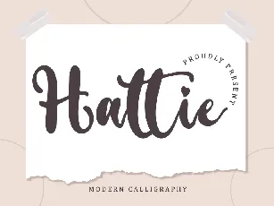 Hattie - Personal font