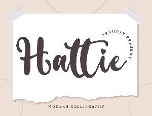 Hattie - Personal font