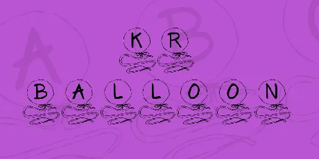 KR Balloon font