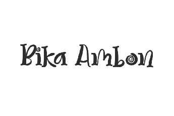 Bika Ambon font