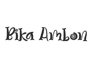 Bika Ambon font