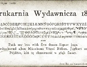 Drukarnia Wydawnicza 1870 font
