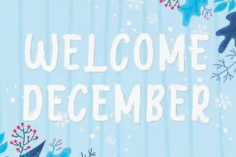 Welcome December Display font