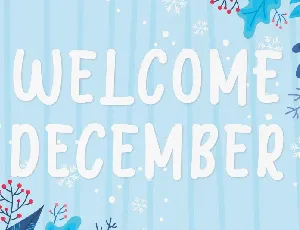 Welcome December Display font