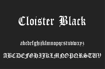 Cloister Black font