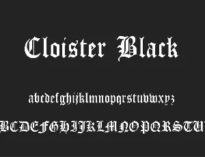 Cloister Black font