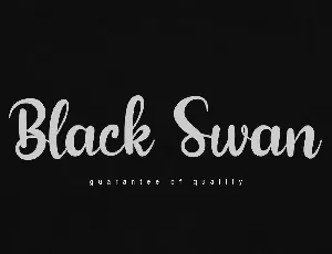 Black Swan font