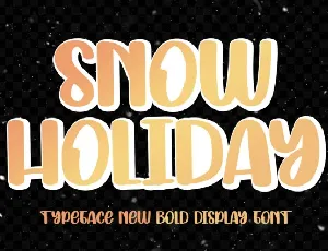 Snow Holiday Display font