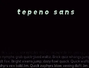 Tepeno Sans font