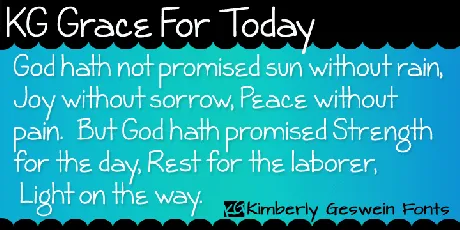 KG Grace For Today font