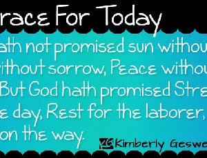 KG Grace For Today font