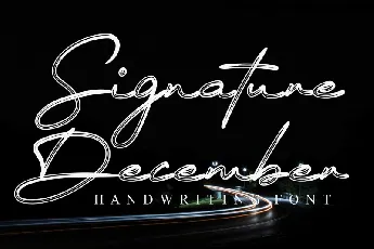 Signature December Script font