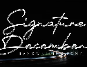 Signature December Script font