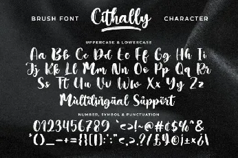 Cithally Brush font