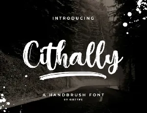 Cithally Brush font