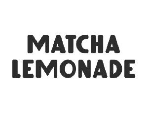 Matcha Lemonade font