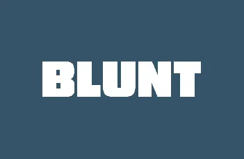 Blunt font