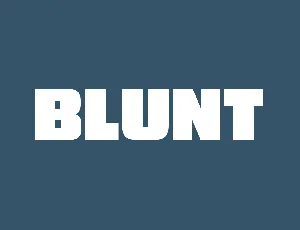 Blunt font