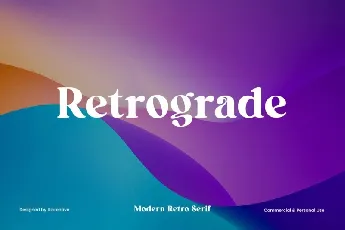 Retrograde font