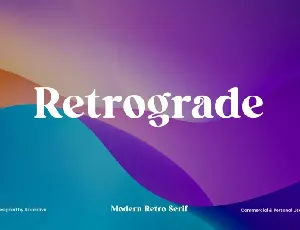 Retrograde font