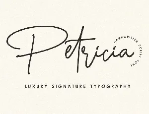 Petricia Signature font