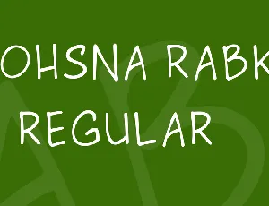 Irohsna Rabka font