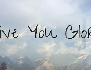 Give You Glory font