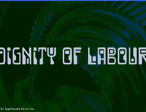 Dignity of Labour font