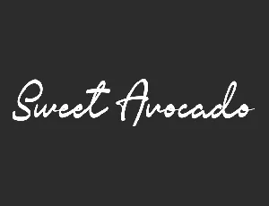 Sweet Avocado font