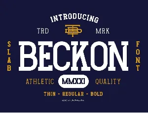 Beckon font